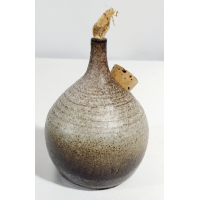 Keramiek olielampje, gesigneerd